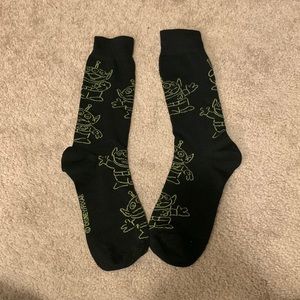 Disney Pixar Toy Story Black and Green Aliens Socks